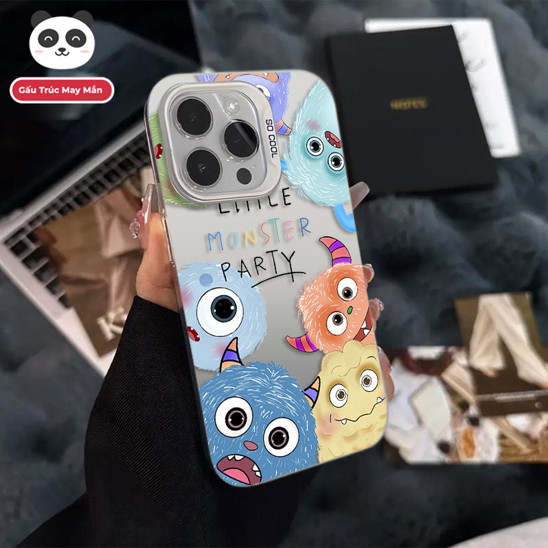 Ốp Lưng iPhone Hình Quái Vật Nhiều Màu Ngộ Nghĩnh - Tương Thích 16/15/14/13/12/11 Pro Max, XS Max, X
