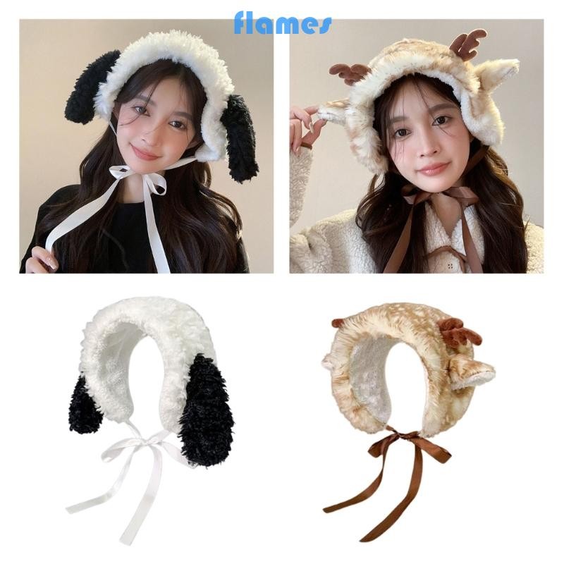 Đai đội đầu hình sừng tuần lộc với vành tai dành cho nữ, xu hướng mới