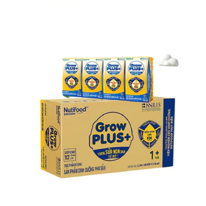 Thùng 48 hộp sữa bột pha sẵn Nutifood GrowPLUS+ Vàng (Sữa Non Tăng Đề Kháng) 110/180ml - (48 Hộp ) Date Mới