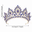 FUJICOU Baroque Queen Tiaras, Vương miện công chúa hợp kim lấp lánh sang trọng, Đẹp thanh lịch có thể điều chỉnh sáng bóng Kim cương giả Cuộc thi Diadem Sự kiện