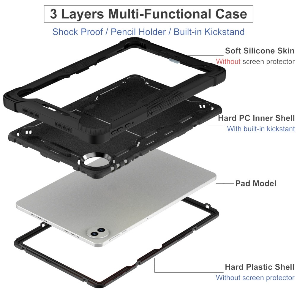 Ốp Lưng Cho Honor Pad 10 2025 12.1inch Giá Đỡ Máy Tính Bảng ProtectCasing Mỏng Chịu Lực Chống Sốc Chắc Chắn Bảo Vệ Toàn Diện