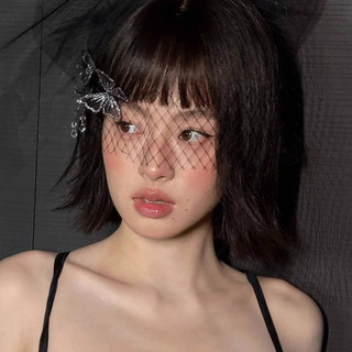 Mới Cô Dâu Mũ Sang Trọng Pháp Đen Kẹp Tóc Veil Bộ