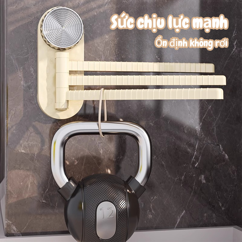 Kệ khăn treo tường, không cần khoan, xoay 180 ° có thể điều chỉnh, nhà bếp phòng tắm và nhiều cảnh khác
