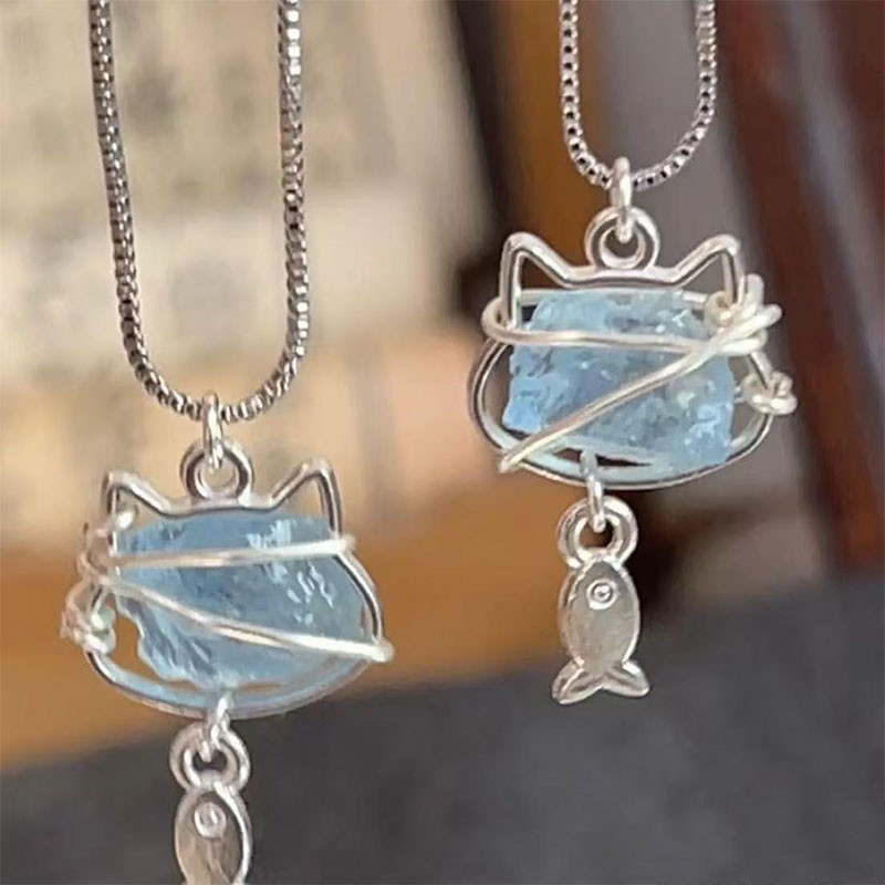 Dây chuyền hình mèo xinh xắn, phù hợp làm quà tặng cho bạn bè