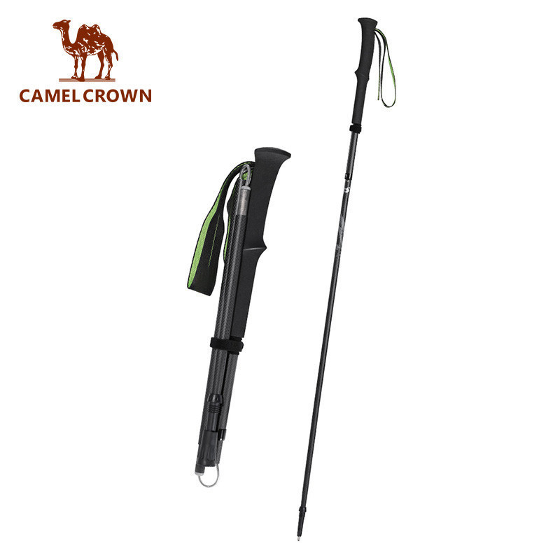 Camel CROWN 180g Cột leo núi bằng sợi Carbon, Gậy leo núi gấp bằng kính thiên văn Nạng chống trượt