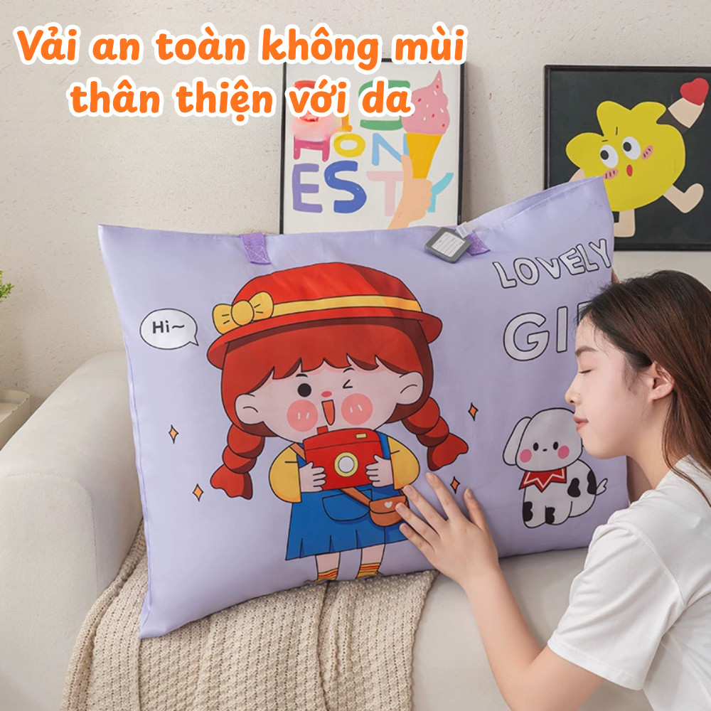 Túi Đựng Chăn Màn Quần Áo Cỡ Lớn Hoạt Hình Dễ Thương DINO, Túi Vải Bố Đựng Đồ Có Quai Xách​​​​​​​