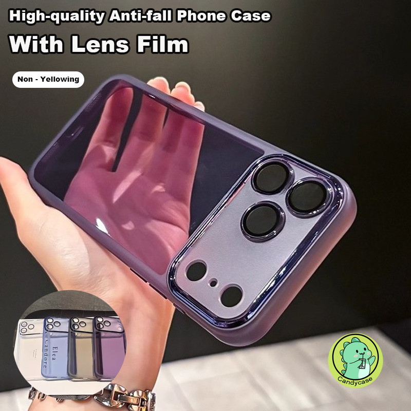 Ốp Điện Thoại Có Ống Kính Kính Cho Redmi Note 15 14S 14 13 12 Pro Plus 12S 12 Turbo Pro + 5G 4G Vỏ Sang Trọng Vỏ Chống Sốc Cứng Đơn Giản Dễ Thương