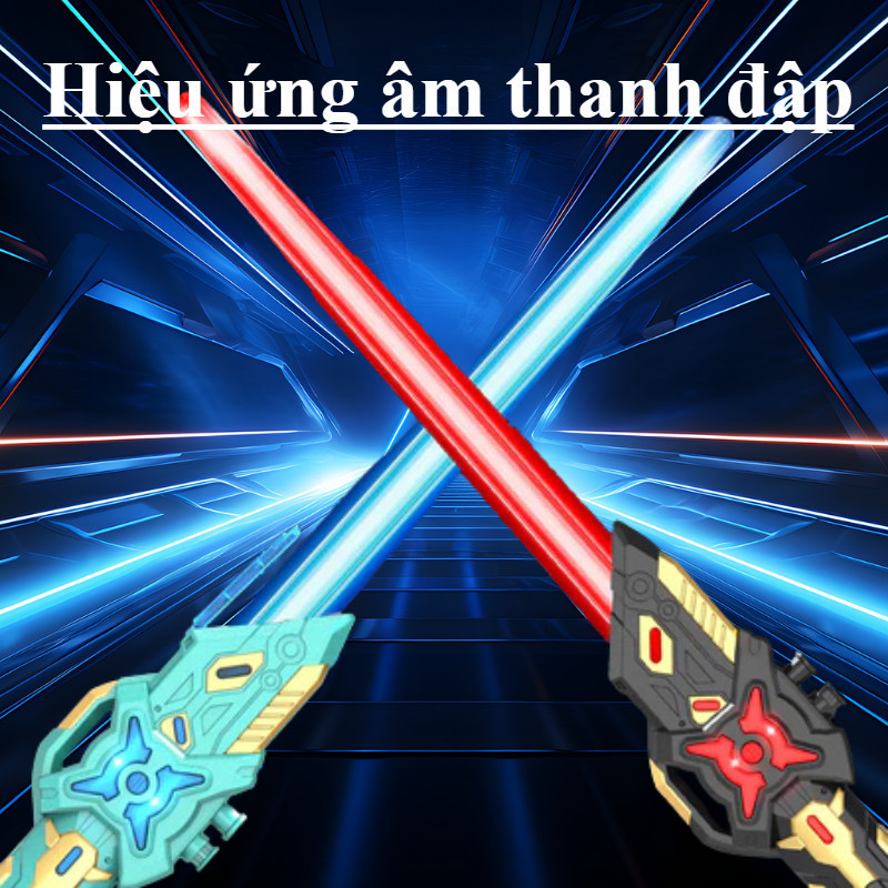 Kiếm Ánh Sáng Laser 2 Đầu Đổi Màu,Đèn LED 7 Màu Đổi Màu,Xoay 360 Độ Phóng To Thu Nhỏ,đồ Chơi Cho Bé Trai