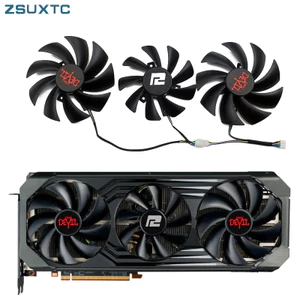FD8015U12D Card Video Quạt Làm Mát RX6700XT RX6800XT Cho PowerColor RX 6800XT 6800 XT 6900XT ĐỎ DRAGON Quạt Card Đồ Họa
