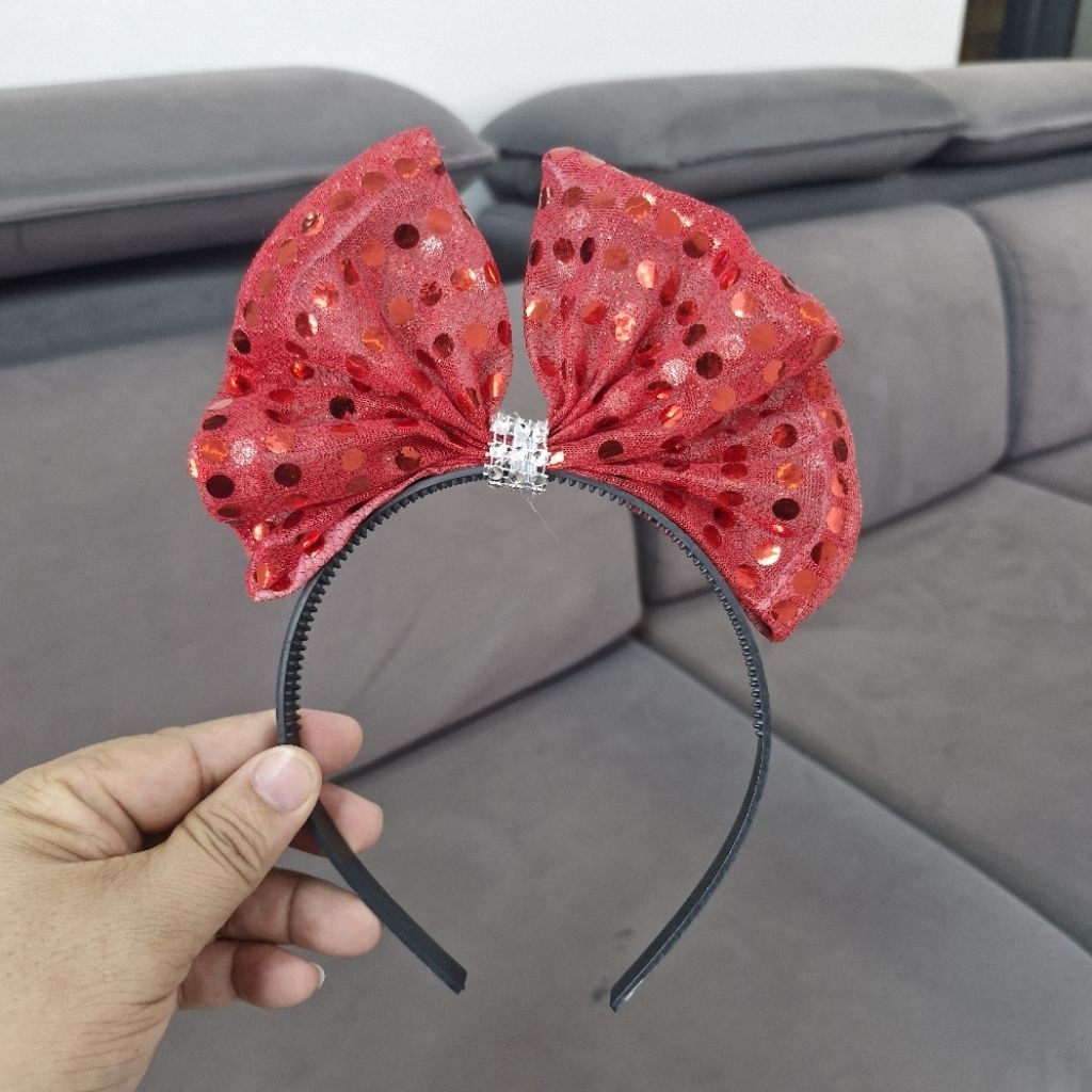 Nơ cài tóc vải kim sa dùng kết hợp váy bồng biểu diễn văn nghệ, Đạo cụ phụ kiện Nguyễn Nhật