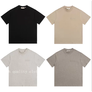 Chất Lượng Cao Essentials Sợ Chúa Thêu Chữ FOG Phù Hợp Với Sản Phẩm Mới Áo Thun Tay Ngắn
