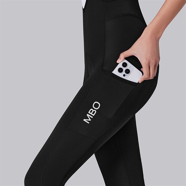 T130C - Quần Đạp Xe MBO Nữ 3/4 Cargo Bib Tights Black
