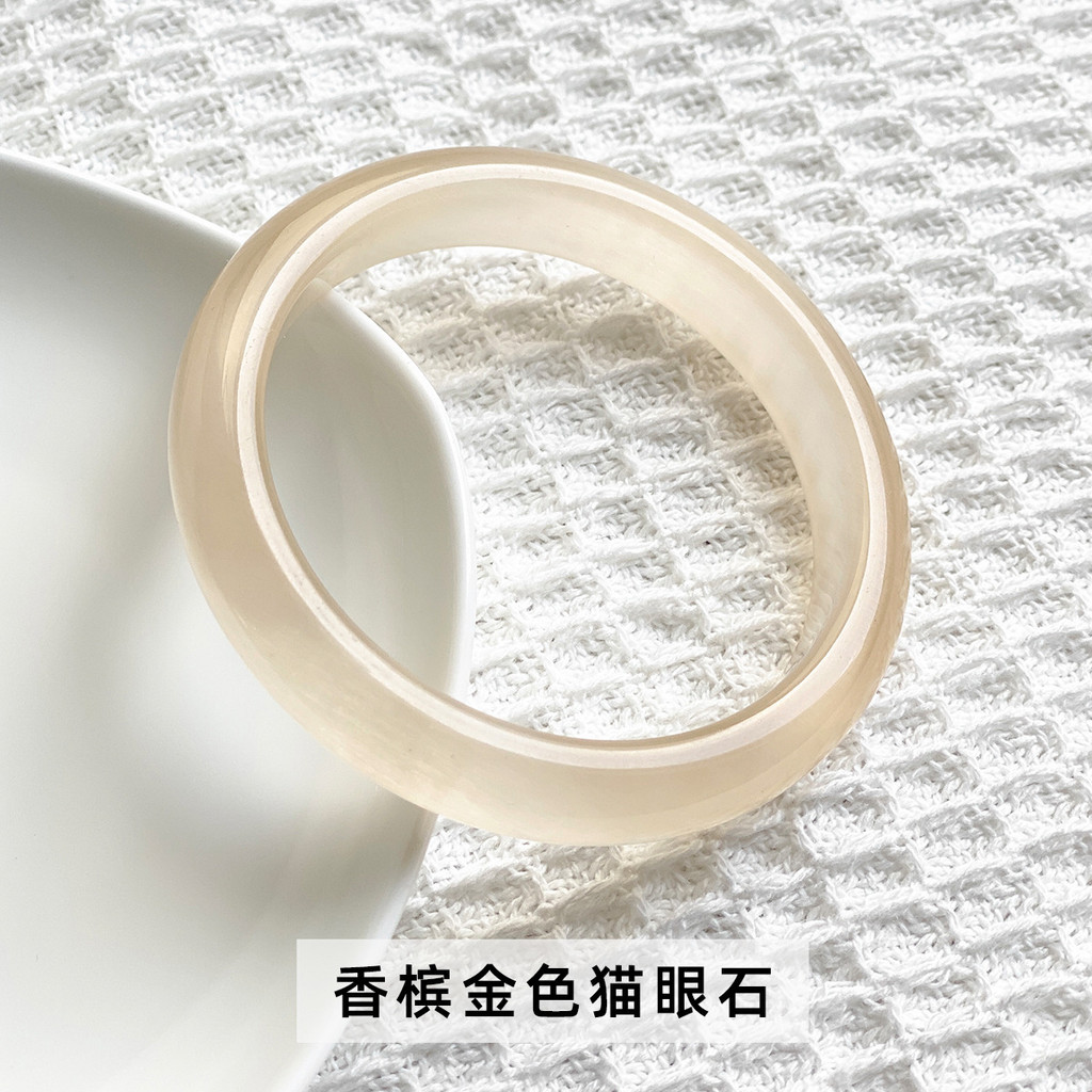 Vòng tay đá mắt mèo tự nhiên ánh trăng trắng trong suốt cao