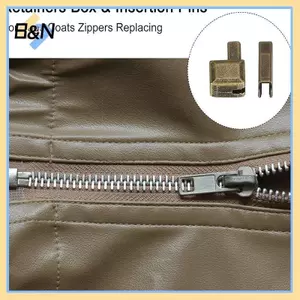 Bộ sửa chữa dây kéo B & N Hộp cố định và chốt chèn 3#5#8#10 Dành cho túi áo khoác thay thế dây kéo mở quần áo.