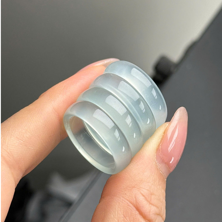 [𝐐𝐮à 𝐓ặ𝐧𝐠] Nhẫn Mã Não xanh lam, trang sức thời trang cao cấp bằng đá tự nhiên 𝐬𝐡𝐚𝐧𝐠𝐡𝐚𝐢 𝐬𝐭𝐨𝐫𝐞