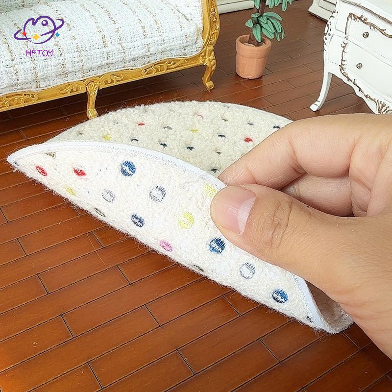 HFTOY 1: 12 Nhà Búp Bê Thu Nhỏ Sang Trọng Thảm Lông Tơ Mô Hình Chụp Ảnh Chống Đỡ Trẻ Em Giả Vờ Chơi Đồ Chơi Nhà Búp Bê Quà Tặng Trang Trí Mini ~