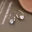 Siyuyan Phong Cách Đơn Giản Thời Trang Vòng Bông Tai Nữ Hàng Ngày Đeo Được Trang Sức Với Sáng Bóng Zirconia Màu Bạc Phụ Kiện Cho Nữ VN