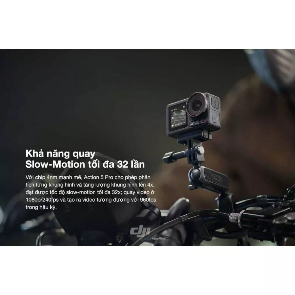 Camera hành động DJI Osmo Action 5 Pro máy quay hành trình 4K 120fps,chế độ màu HLG,quay đêm rõ nét