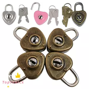 TOPTOOLCX 1 Bộ Ổ khóa Archaize, Khóa hành lý có khóa chìa khóa an ninh, Khóa sách nhật ký hình trái tim Mini cổ điển phong cách cổ điển cổ điển