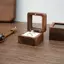 Siyuyan Hộp Trang Sức Quả óc chó Gỗ Chắc Chắn Nhẫn Cưới Hộp Đồ Trang Sức Nhỏ Để Bàn Để Tìm Kiếm Hôn Nhân Nhẫn Kim Cương VN