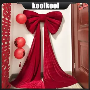 Kool Lớn Đỏ Hồng Plushie Thắt Nơ Lớn Cho Đám Cưới Và Tiệc Phông Nền Trang Trí Với Màu Sắc Sống Động Và Kết Cấu Mềm Mại