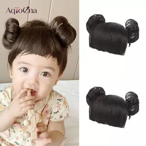 AqToCna Bé Tóc Giả Bím Tóc Tóc Giả Cho Trẻ Em Bé Tóc Trẻ Em Giả Nổ Đầu Bule COS Phụ Kiện Tóc Cho Bé AqToCna