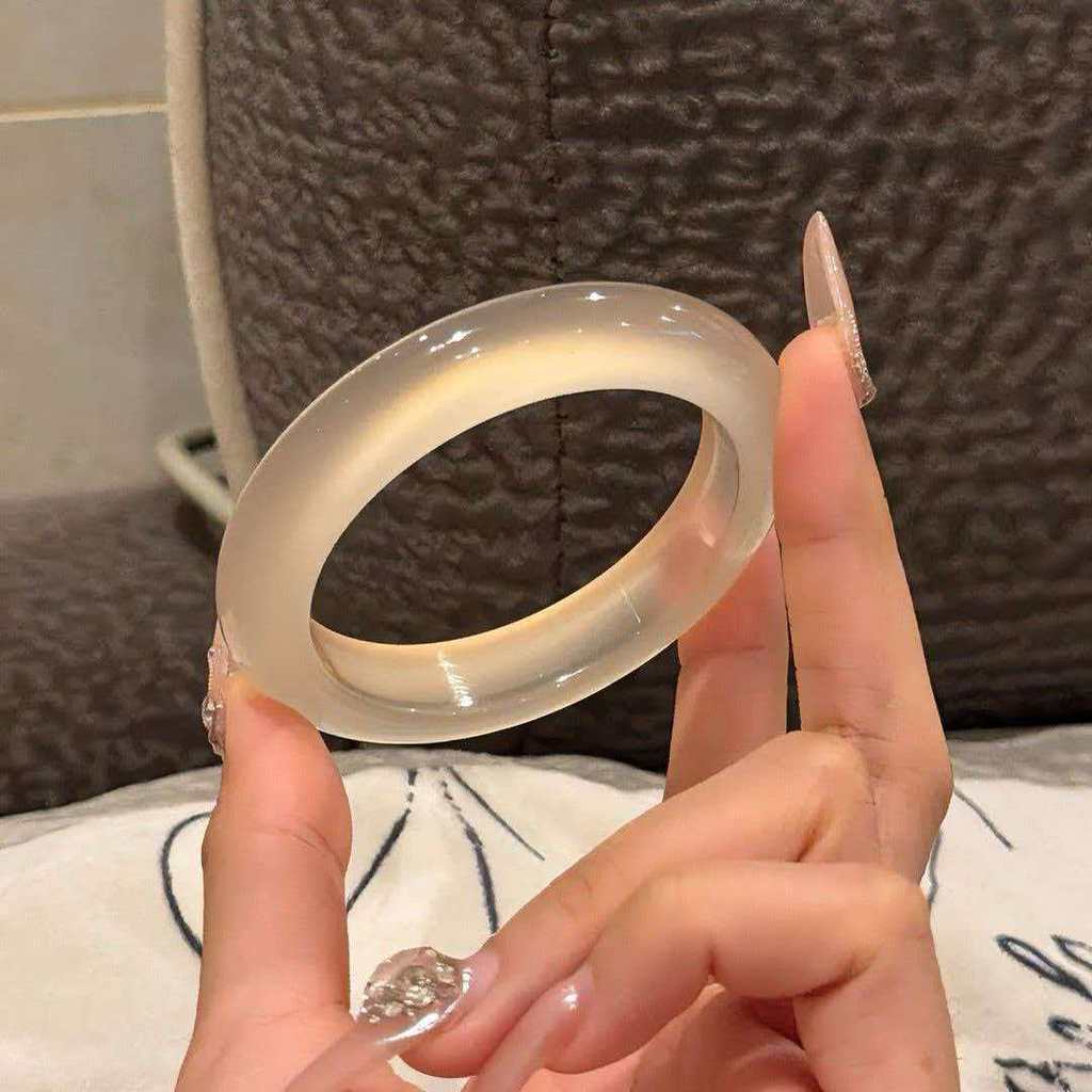 Vòng tay đá mắt mèo tự nhiên màu hồng Gradient
