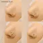 Vòng bít mũi SRVN Không Xuyên Màu vàng Cystal Zircon Vòng mũi dành cho nữ Kẹp trên Vòng bít mũi giả Vương miện.