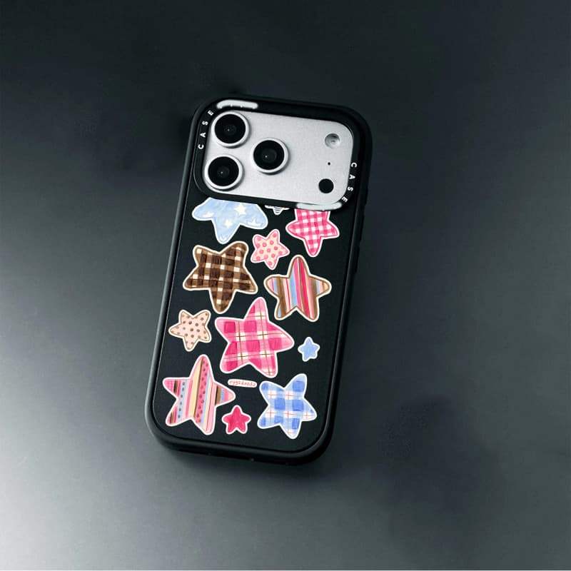 CASECASE X Họa Tiết Ngôi Sao Ốp Lưng Máy Ảnh Màu Trắng Vòng Phiên Bản Mờ Đen Cứng Hút Từ Tính Tác Động Dành Cho Apple IPhone 13 14 15 16 17 Pro Max Air Plus Có Hộp
