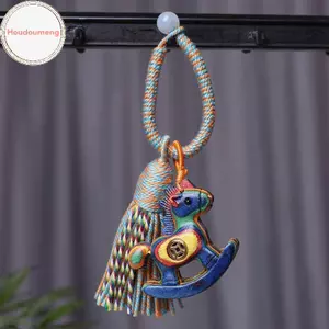 Hodou Sáng Tạo Gỗ Đàn Hương Cung Hoàng Đạo Ngựa Móc Khóa Mặt Dây Chuyền Điện Thoại Di Động Treo Trang Trí Dễ Thương Bằng Gỗ Hiện Vật Nhỏ Trang Trí Cặp Đôi Quà Tặng VN