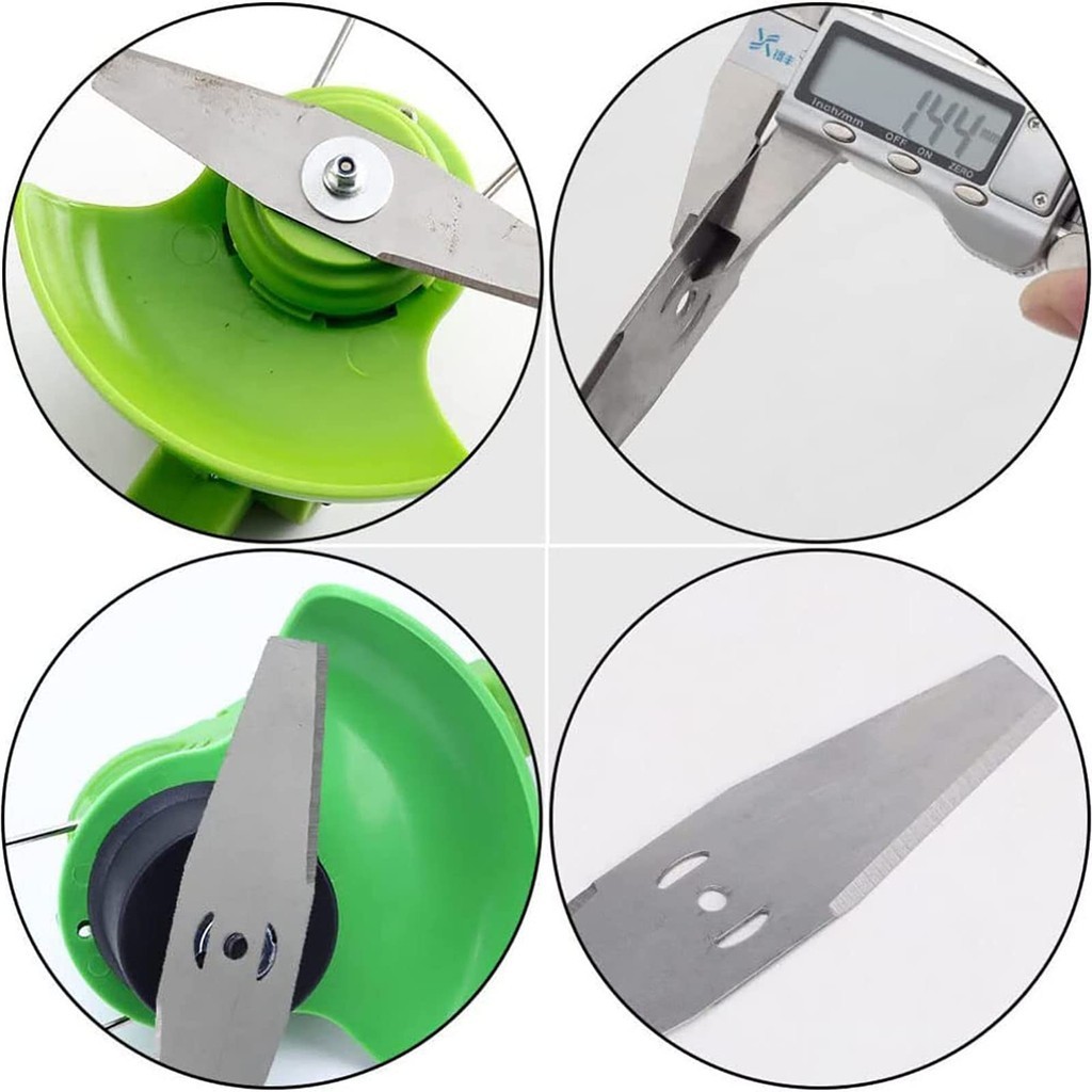 Lưỡi Dao Máy Cắt Cỏ Pin 150mm 230mm Thép Trắng Chống Gỉ, Dao Thẳng Dao Tam Giác, Phụ Kiện Máy Cắt Cỏ