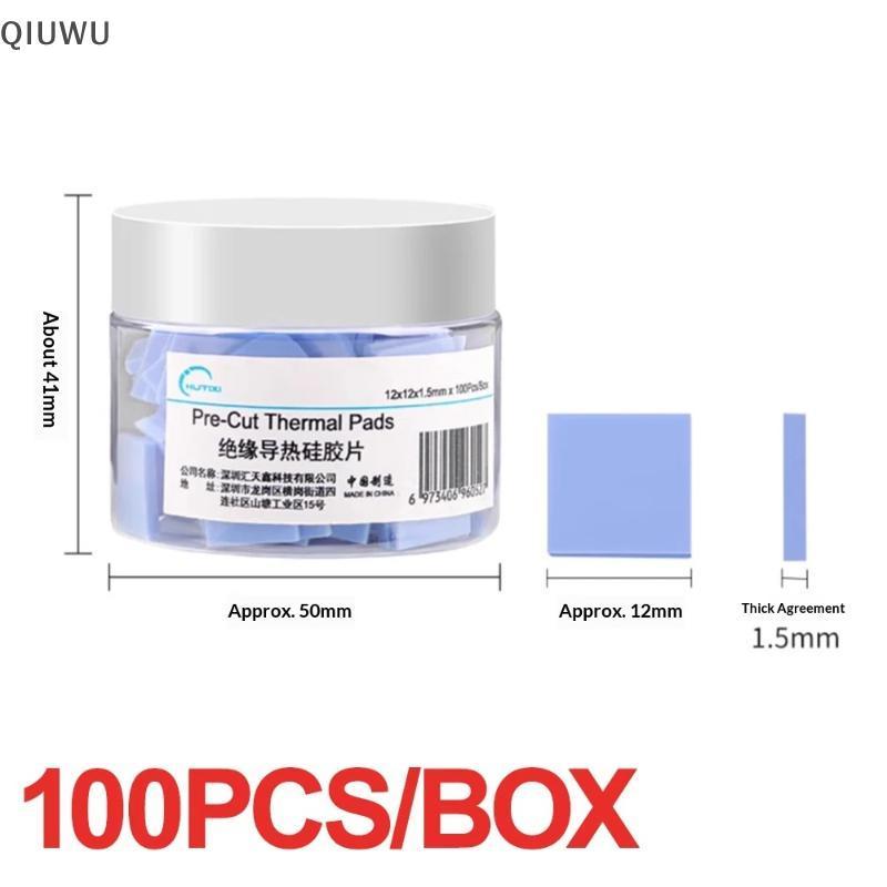 QIUWU 100 Miếng đệm silicon cách nhiệt Chịu nhiệt độ cao cho đồng hồ thông minh Dụng cụ điện tử nhỏ.
