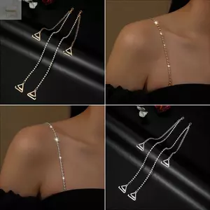Dây đeo áo ngực đính đá AWNGD, Dây đeo vai đồ lót có thể tháo rời vai gợi cảm, Dây đeo áo ngực chống trượt trang trí có thể điều chỉnh thanh lịch Áo ngực thay thế