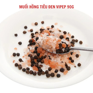 Muối Hồng Tiêu Đen Vipep 90g, Himalayan Pink Salt and Black Pepper, Muối Khoáng Tự Nhiên Cao Cấp