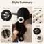 Phụ Nữ Vòng Tròn Lớn Tóc Barrette Tròn Phẳng Chấm Bi Tóc Đen Trắng Phong Cách Dành Cho Người Tổ Chức