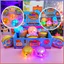 1 ~ 4 Chiếc Hạt LED Ngẫu Nhiên Bao Bun Bóp Đồ Chơi Với Máy Hấp Di Động Bật Sáng Squishy Fidget Cho Du Lịch Đi Lại Giảm Căng Thẳng