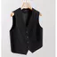 Phụ Nữ Mùa Xuân Chắc Chắn Áo Vest Đen Nữ Cổ Điển Không Tay Áo Blazer Chính Thức