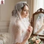 Bridal Half Veil Chất liệu vải tuyn mềm Thiết kế hoa tinh tế Kích thước đa năng để chụp ảnh đám cưới