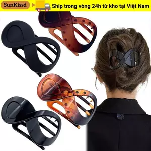 Kẹp tóc SUNKISSD​​, Hình dạng mỏ vịt​​ ​​Tay cầm chống trượt​​ Kẹp móng vuốt, Mũ thời trang ​​Phụ kiện tóc bằng nhựa thanh lịch dành cho nữ​​