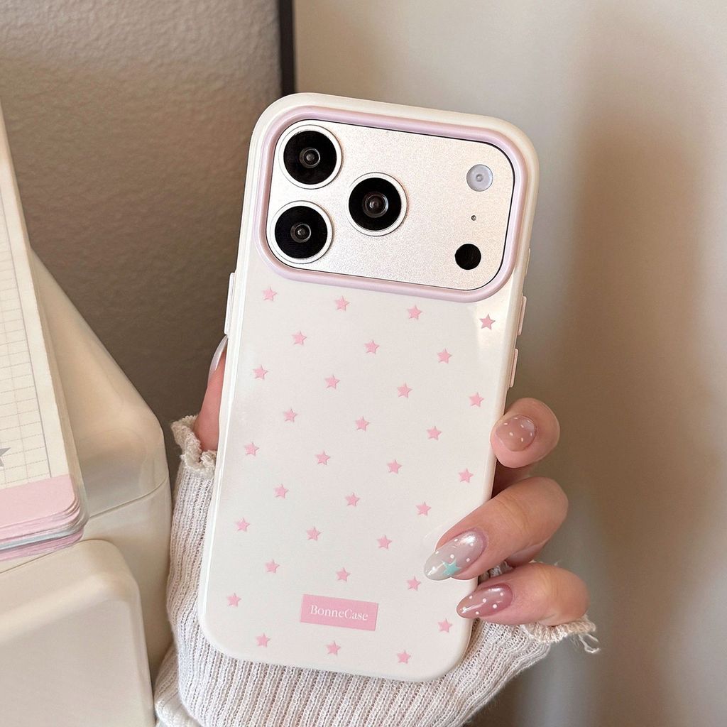 Vỏ mềm họa tiết ngôi sao trắng phong cách Hàn đơn giản dành cho iPhone 17 ProMax 16 15