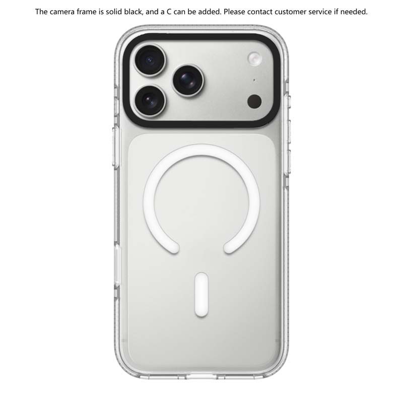 Clear Black HỒNG CAMERA RING PHIÊN BẢN Tác động Hút từ tính Vỏ trong suốt cho IPhone 17 / 16 / 15 / 14 / 13 Pro Max Air với bao bì cao cấp