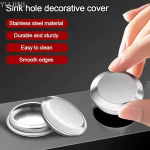 Nắp lỗ vòi YUJINI, phích cắm bồn rửa bạc bằng thép không gỉ, Phụ kiện nhà bếp Nắp thoát nước chống rò rỉ Phòng tắm