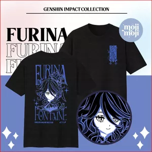 BH2 Genshin Impact Focalors Fontaine FanMerch Áo thun Furina Quà tặng cho game thủ tay ngắn hàng đầu vải HB2