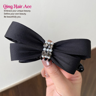 Phong Cách Hàn Quốc Đính Hạt Kim Cương Nơ Chuối Kẹp Dọc Nữ Pháp Thanh Lịch Cao Đuôi Ngựa Xoắn Kẹp Tóc Lớn Kẹp Ngang