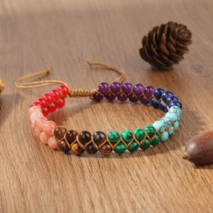 Vòng Chân Đi Biển Đan Tay Hai Lớp Hạt Pha Lê Xanh Lapis TS02 Không Cần Tháo Khi Tắm