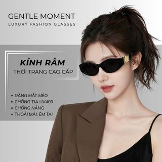 [KOL Live] Kính râm mắt mèo GENTLE MOMENT kính mát chống tia UV thời trang nam nữ phong cách sang trọng GMT374