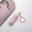 Túi Lipsti cầm tay màu trơn Ví Móc khóa Túi lưu trữ mini dành cho nữ Vỏ bảo vệ môi có gương trang điểm mini Mới