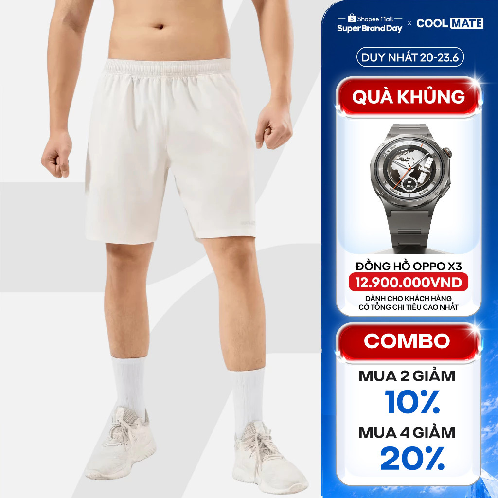 [MUA 4 GIẢM 20%]Quần Shorts thể thao nam 7 inch đa năng tập Gym, Pickleball thoải mái, thấm hút, thoáng khí Coolmate