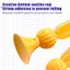 2 / 4 Đầu bàn chải cực dài Bàn chải đánh răng lông mềm kháng khuẩn có tay cầm chống trượt và đế hút Thiết kế thẳng đứng