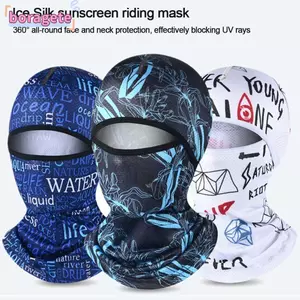 BORAGETE Đi Xe Đạp Balaclava Thoáng Khí Chống Tia UV Đi Bộ Đường Dài Khăn Mũ Bảo Hiểm Lót Mũ Xe Đạp Mũ Chống Nắng Mặt